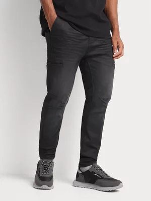 Relay Jeans Men's Tapered Side Pocket Black Jeano