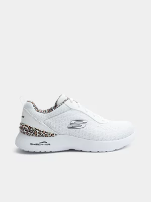 Women's SKechers-Air Dynamight Wild-Lead White/Black Sneaker