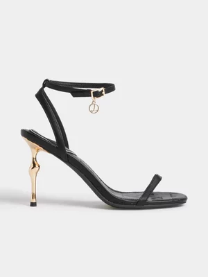 Luella Barely There Gold Heel Sandals