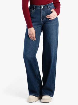 Women's Sissy Boy Blue High Waist Wde Leg Jeans