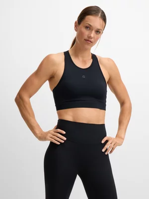 TS Womens Medium Impact Black Sports Bra