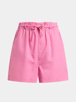 Jet Older Girls Cerise Pink Twill Shorts
