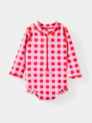 Cotton On Baby Lucy Long Sleeve Ruffle Back Swimsuit