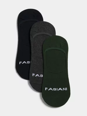 Fabiani Men's 3 Pack Invisible Socks