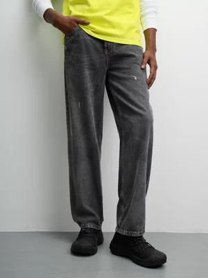 The FIX Men's Grey Wash Straight Leg Jeans