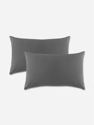 Volpes Polycotton 144tc Charcoal Pillowcase Pair