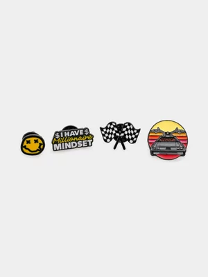 Redbat Smiley Car 4- Pack Pins