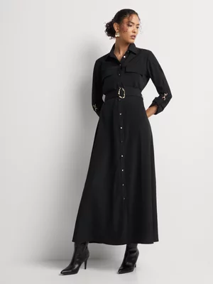 Hardware Detail Shirt Dress