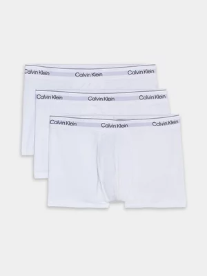 Men's Calvin Klein White Trunk 3 Pack