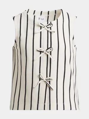 Girls Stripe Shell Top