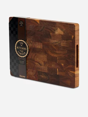 Baccarat Butchers Corner Acacia Timber End Grain Cutting Board 38cm