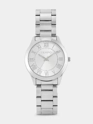Tempo Silver Plated Silver Tone Dial Bracelet Watch