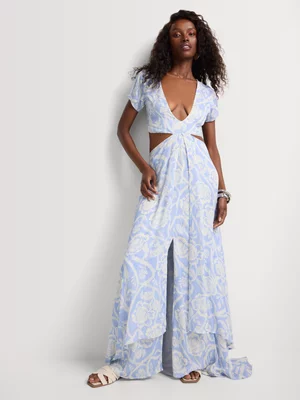 Women's BeachCult Multi Forget-Me-Not Tie Back Dress