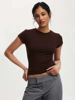 Women's Cotton On Burgundy All Day Crew T-shirt