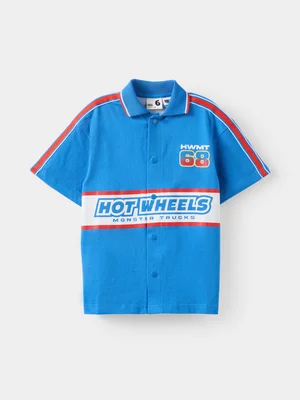Cotton On Kids Boy Blue Hot Wheels Jersey Shirt