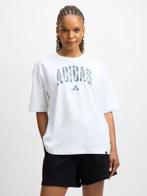 adidas Womens Graphic White Tee