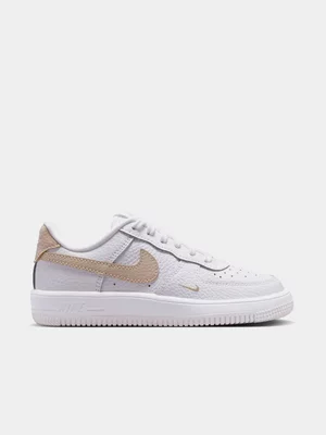 Nike Kids Air Force 1 Low Lace White/Tan Sneaker