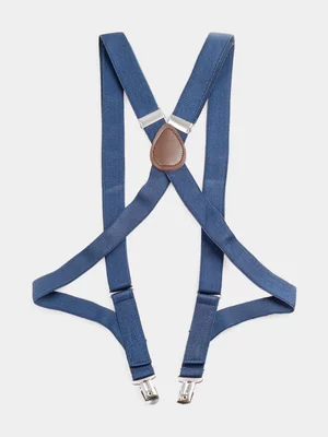 Markham Men's Holster Navy/Brown Suspenders 