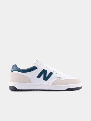 New Balance Men's 480 White/Green Sneaker