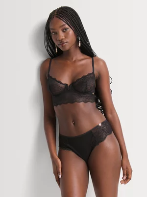 Soft Cup Underwire Longline Vintage Lace Bra 34B - 38D