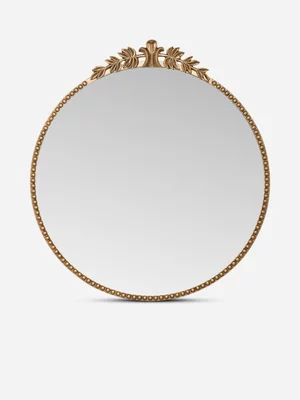 Gold Round Decorative Mirror 88.5 x 80cm