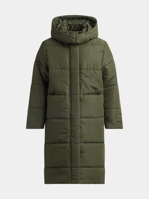 Jet Teen Girls Fatigue Longline Puffer Jacket