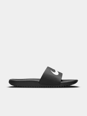 Nike Junior Grade-School Kawa Black/White Slide 