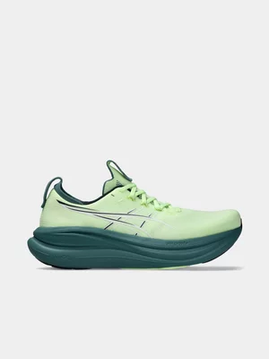 ASICS Mens Gel-Nimbus 28 Illuminate Yellow/Foggy Teal Running Shoes 