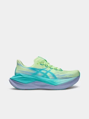 ASICS Womens Superblast 3 Illuminate Yellow/Energy Aqua Running Shoes 