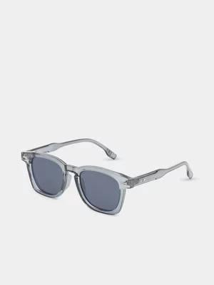 Markham Men's Lounger Grey Metal Sunglasses