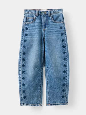 Cotton On Kids Girl Blue Barrel Leg Jeans