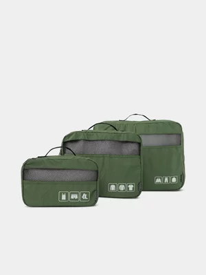 Travelite Green 3 Piece Packing Cubes II