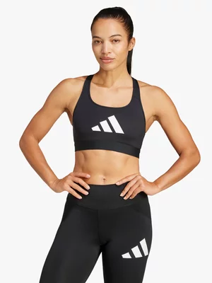 adidas Womens Powerreact Black Sports Bra