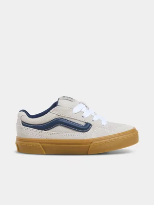Vans Junior Grade-School Caldrone Beige/Navy/Gum Sneakers 