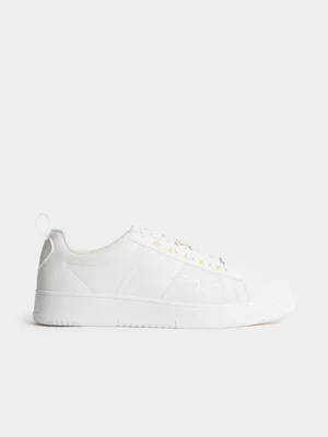 Relay Jeans Men's White  Court Sneakers