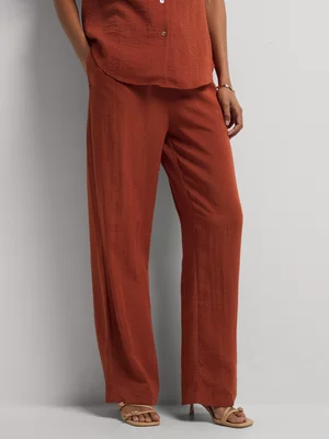 Wide Leg Narrow Waistband Washer Pants