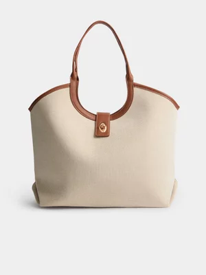 Jet Women’s Natural Canvas Buckle Shopper Bag