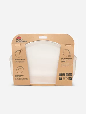 Food Huggers Reusable Silicone Bag 900ml Clear 