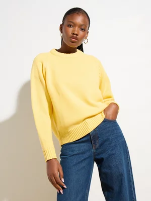 Women's Canvas Chunky Jumper Yellow