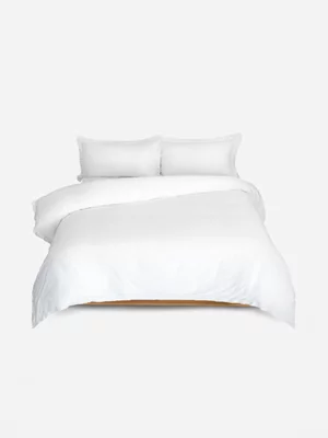 Volpes Cotton 200tc Oxford White Duvet Cover Set