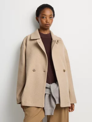 Short Unlined Melton Coat