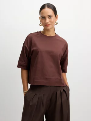 Exact Women's Brown Boxy Top