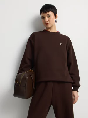 FF Logo Plain Fleece Sweat Top