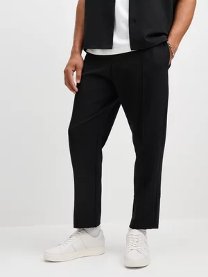 Exact Men's Black Tapered Pull-On Pants 
