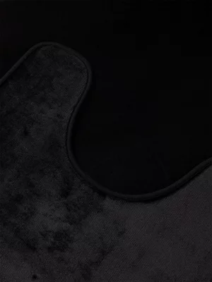 Jet Home Black 2 Piece Bath Mat