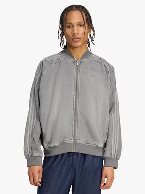 adidas Originals Men's Denim Washed Grey Jacket