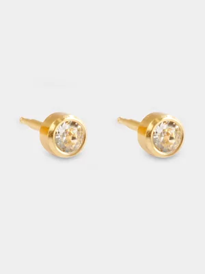 Exact Women's Gold Stud Earrings 