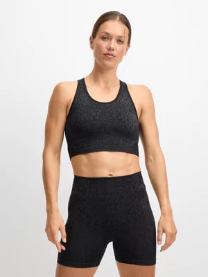 TS Womens Astra Seamless Black Sports Bra