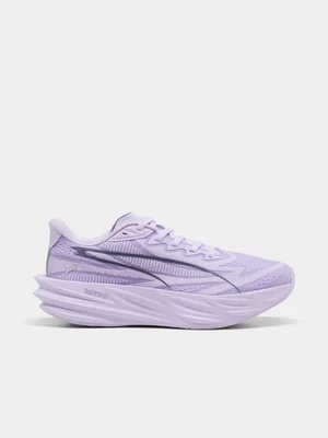 Puma Womens Deviate Nitro 4 Wide Light Lavender Running Shoes 