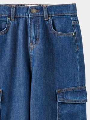 Cotton On Kids Boy Blue Super Baggy Jeans